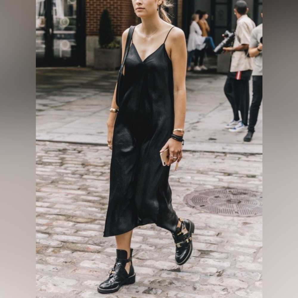 New Vince Satin Vneck Slip Dress